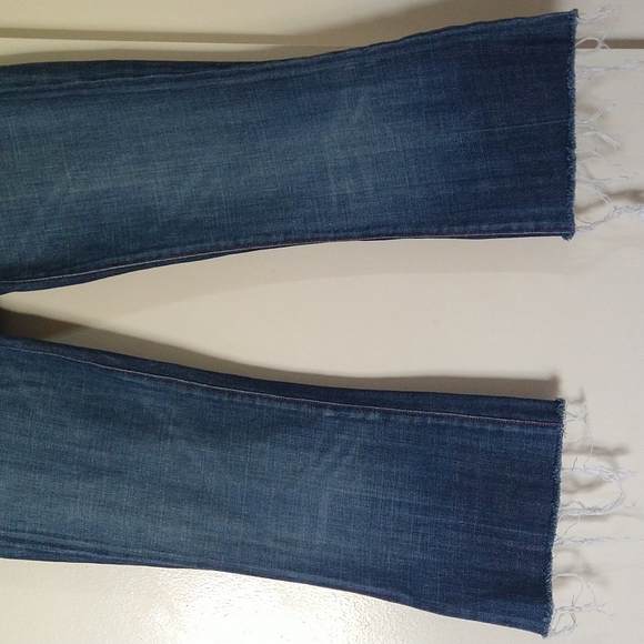Citizens of Humanity Ingrid Stretch Low Rise Flare Crop jeans Raw Hem Size 28 - Picture 5 of 16